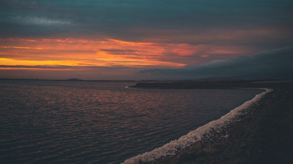 Sea Sunset Horizon Fg Wallpaper
