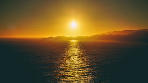 Sea Sunset Sky Wallpaper