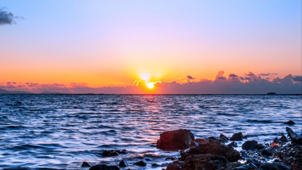 Sea Sunset Sun G Wallpaper