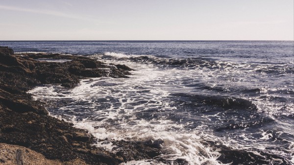 Sea Surf Foam Sky wallpaper