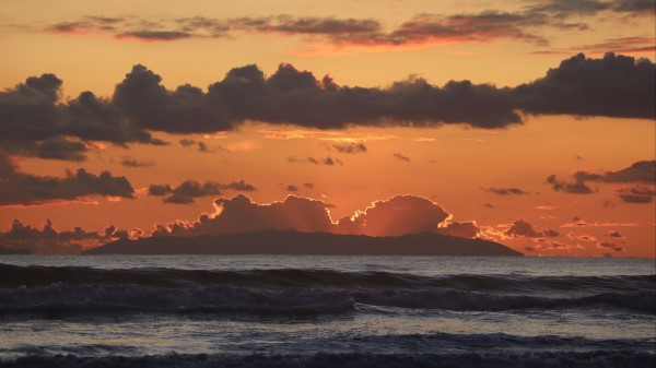 Sea Waves Clouds Wallpaper