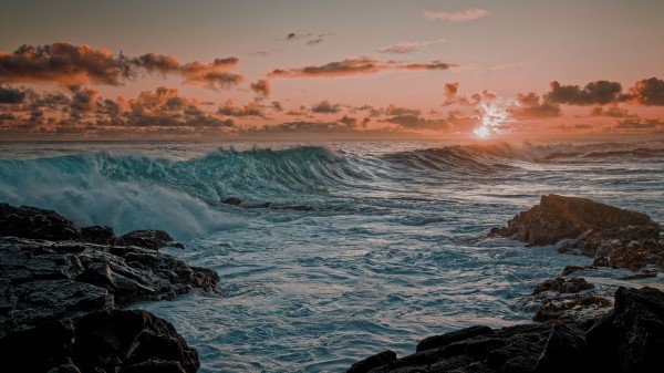 Sea Waves Rocks Wallpaper