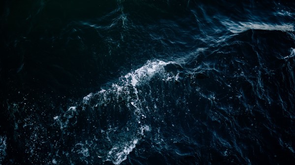 Sea Waves Splashes Dark Wallpaper