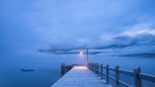 Seashore At Beach Winter Landscape Wallpaper