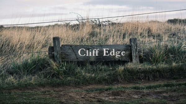 Signboard Inscription Field Grass Wallpaper