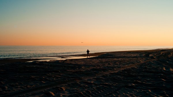 Silhouette Sea Coast Wallpaper