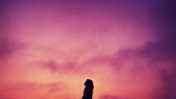 Silhouette Sunset Sky Wallpaper