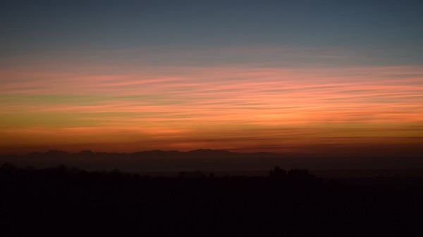 Sky Clouds Horizon Sunset Wallpaper