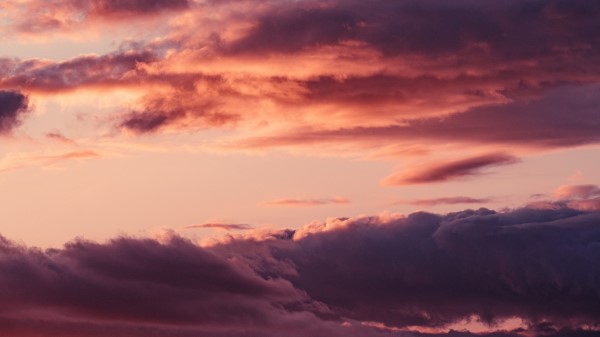 Sky Clouds Pink Wallpaper