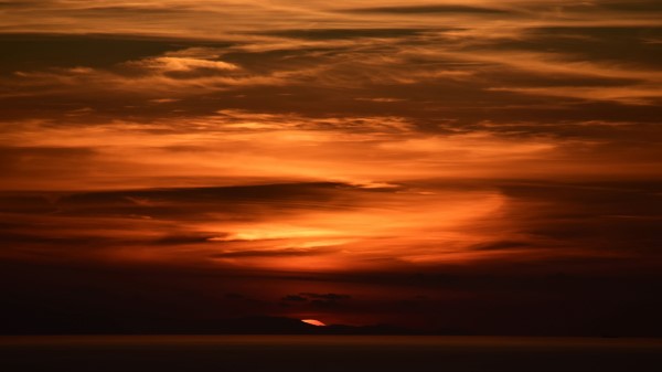 Sky Clouds Sunset Bright Wallpaper