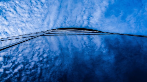 Sky Facade Reflection Clouds Wallpaper