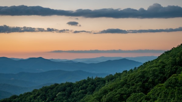 Slope Mountains Trees Wallpaper