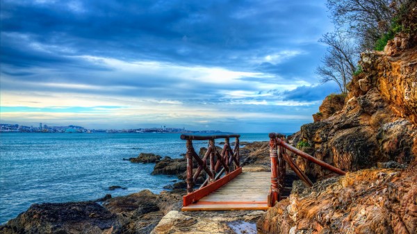 Spain Bay Bridge Hdr Wallpaper