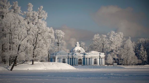 Square Architecture Winter Structure Hoarfrost Gray Hair Snow Wallpaper