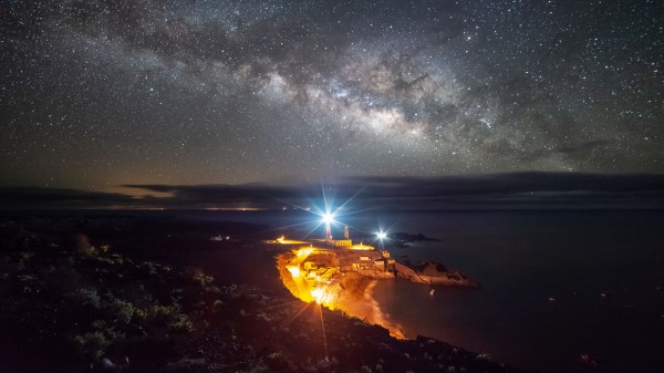 Starry Sky La Palma Spain Wallpaper