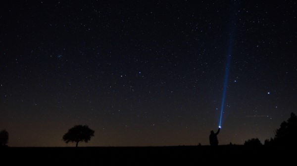 Starry Sky Man Lantern Night Wallpaper