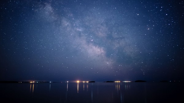 Starry Sky Night Shore Wallpaper
