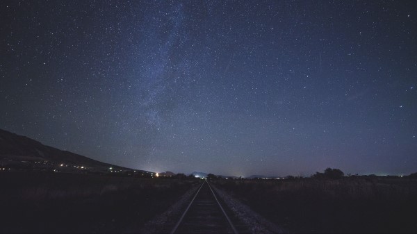 Starry Sky Railway Sky Wallpaper