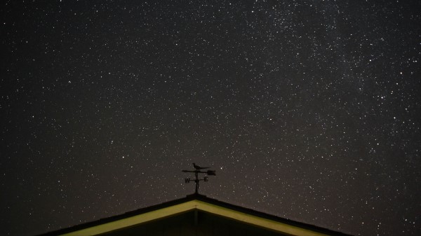 Starry Sky Roof Weather Vane Wallpaper