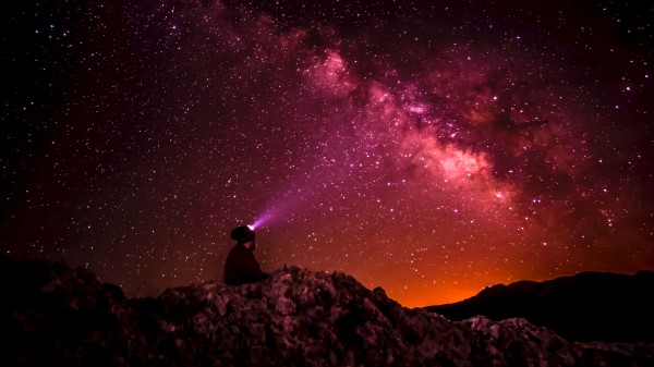 Starry Sky Stars Man Light Glitter wallpaper
