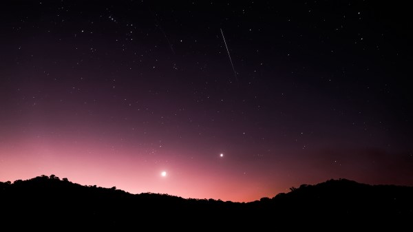 Starry Sky Stars Starfall Wallpaper