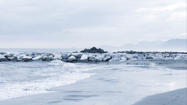 Stones Coast Sea Wallpaper