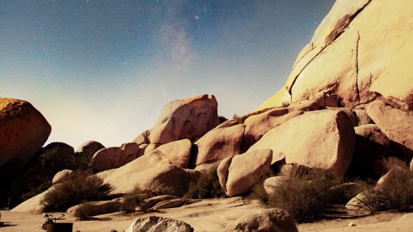 Stones Rocks Starry Sky Image Wallpaper