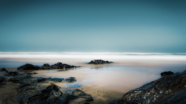 Stones Water Fog wallpaper