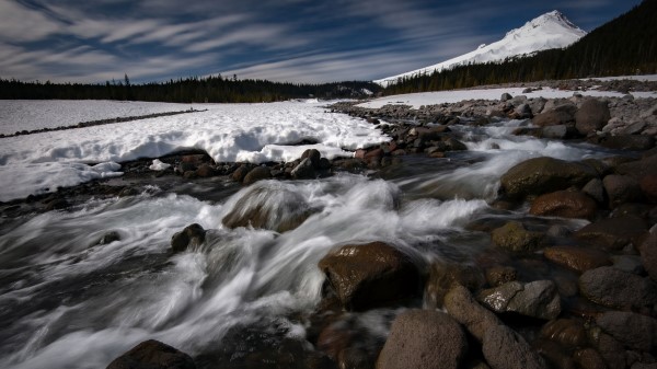 Stones Waterfall Stream Wallpaper
