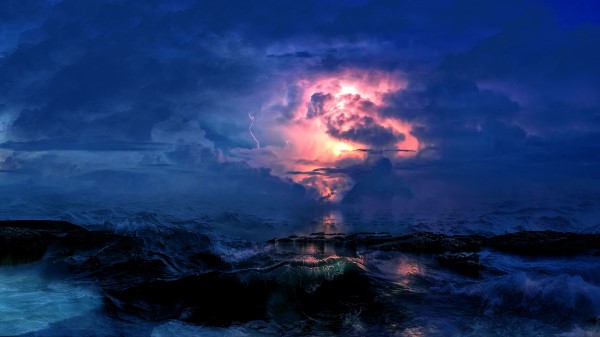 Storm Sea Clouds Wallpaper