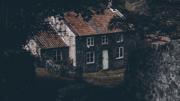 Structure Forest House Path Wallpaper