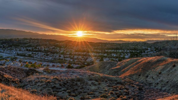 Sun Rays Sunset Image Wallpaper