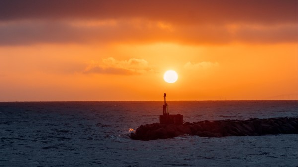 Sun Sunset Waves Wallpaper