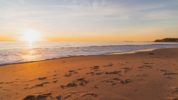 Sunset Beach Sea Image Wallpaper