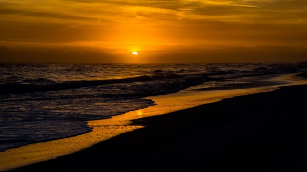 Sunset Beach Sun Wallpaper