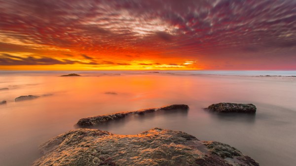 Sunset Blocks Water Wallpaper