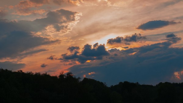 Sunset Clouds Dusk Wallpaper