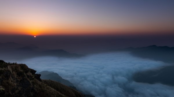 Sunset Clouds Sky F Wallpaper
