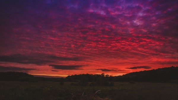 Sunset Field Sky Beautiful Landscape Wallpaper