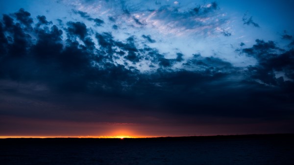 Sunset Horizon Clouds Wallpaper