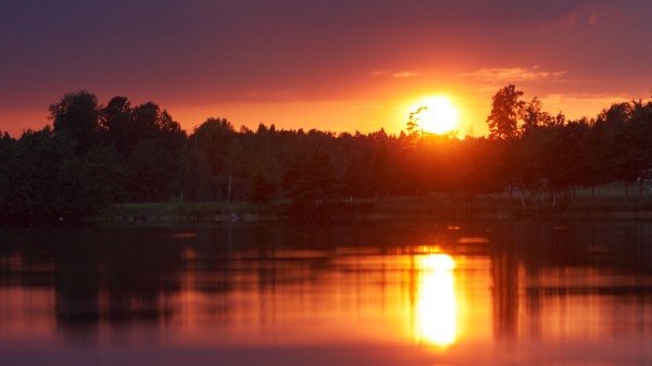 Sunset Lake Sun Wallpaper