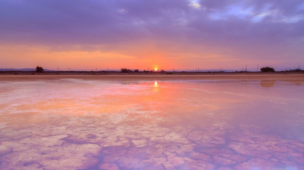 Sunset Lake Water Wallpaper