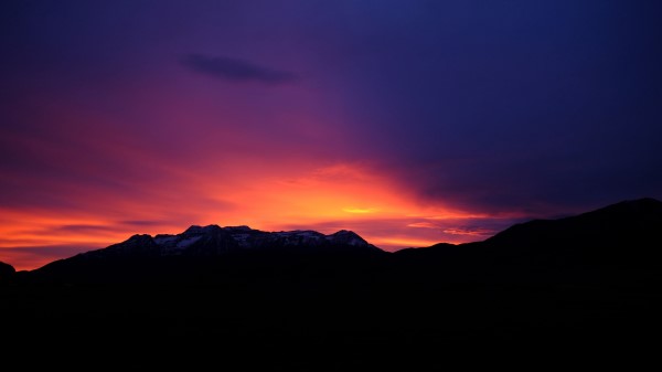 Sunset Mountains Sky Image Wallpaper