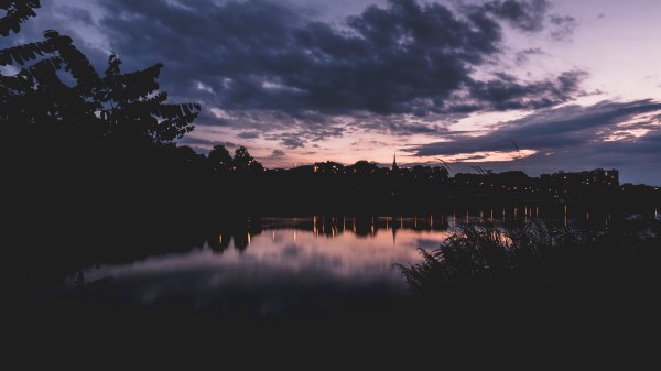 Sunset Night River Wallpaper