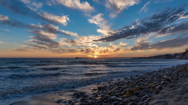 Sunset Sea Sky Image Wallpaper