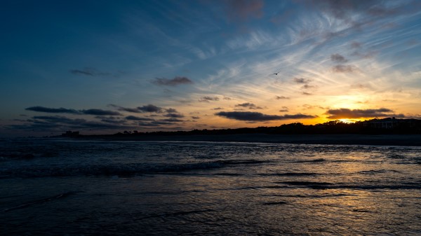 Sunset Sea Waves F Wallpaper