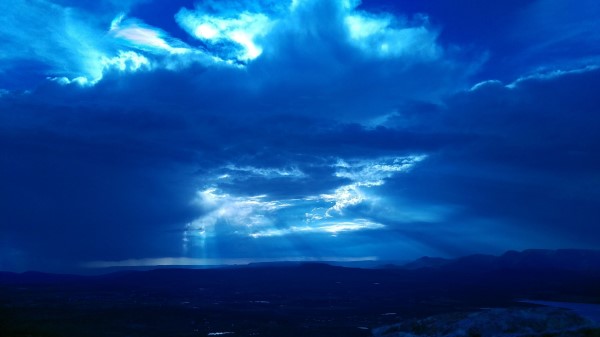 Sunset Sky Clouds Blue Wallpaper
