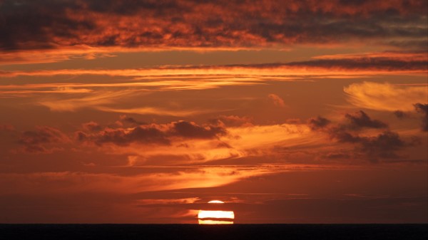 Sunset Sun Clouds H Wallpaper