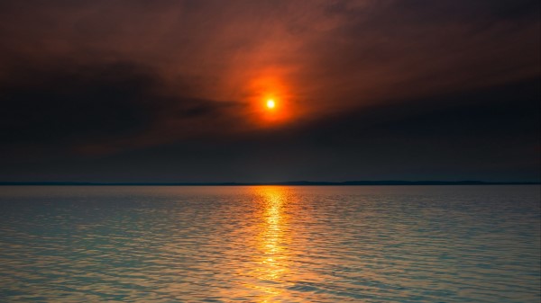 Sunset Sun Horizon Hgh Wallpaper