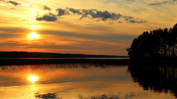 Sunset Sun Reflection Wallpaper